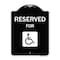 Signmission Designer Series-Graphic Handicapped Reserved Black & White, 24" x 18", BW-1824-9837 A-DES-BW-1824-9837 - alternate 1